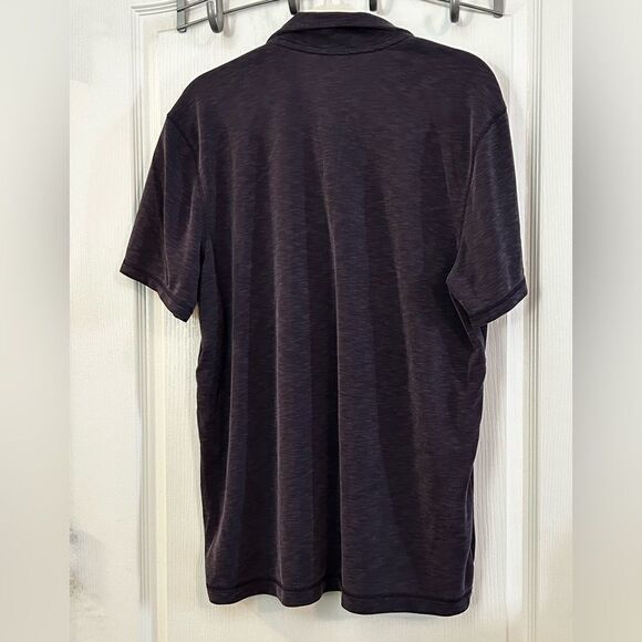 Eddie Bauer Mens Active Polo Shirt Purple Short Sleeve Button Up Stretch L Large - Picture 15 of 16